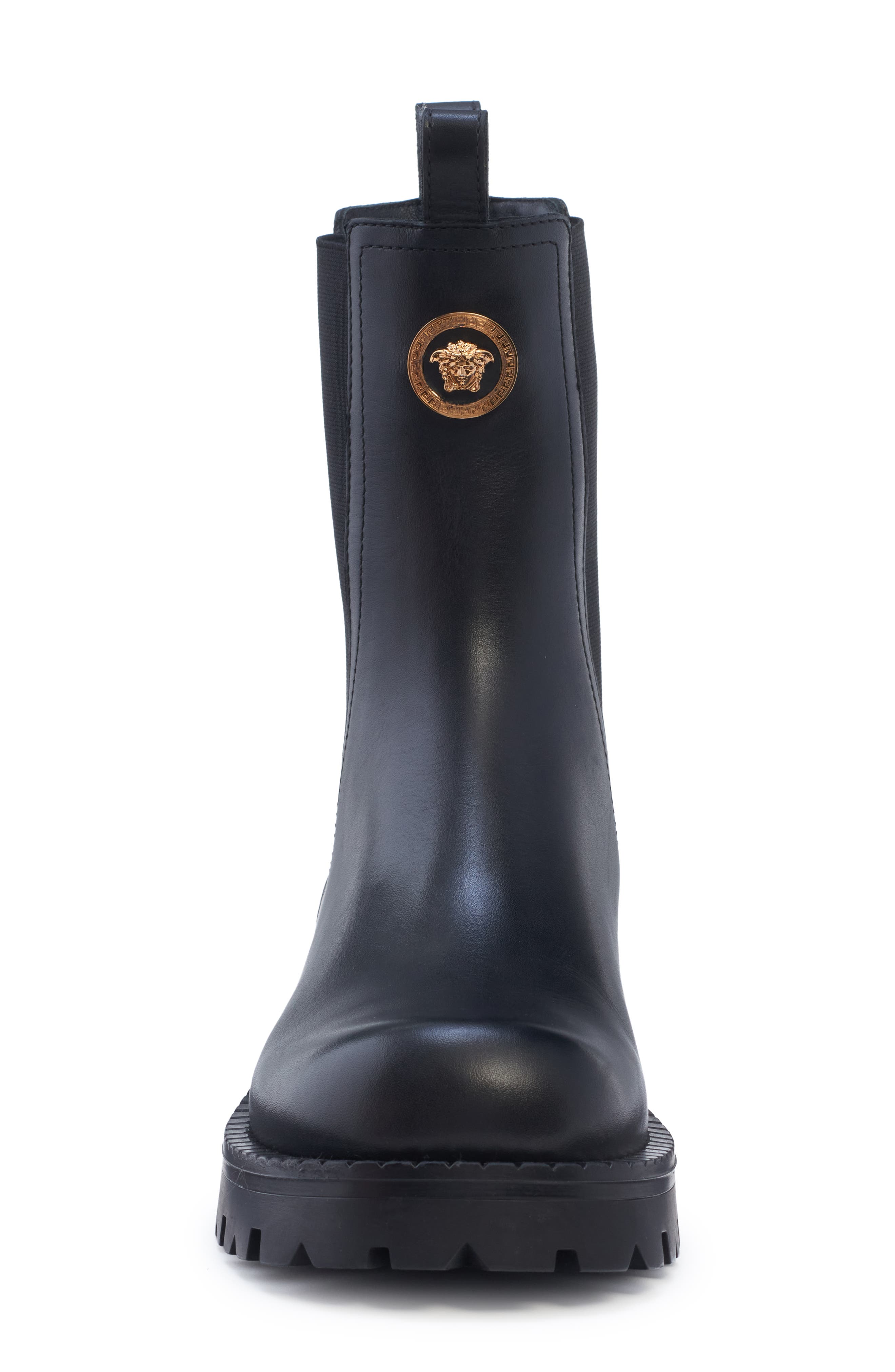 Versace Medusa Medallion Chelsea Boot, Alternate, color, 