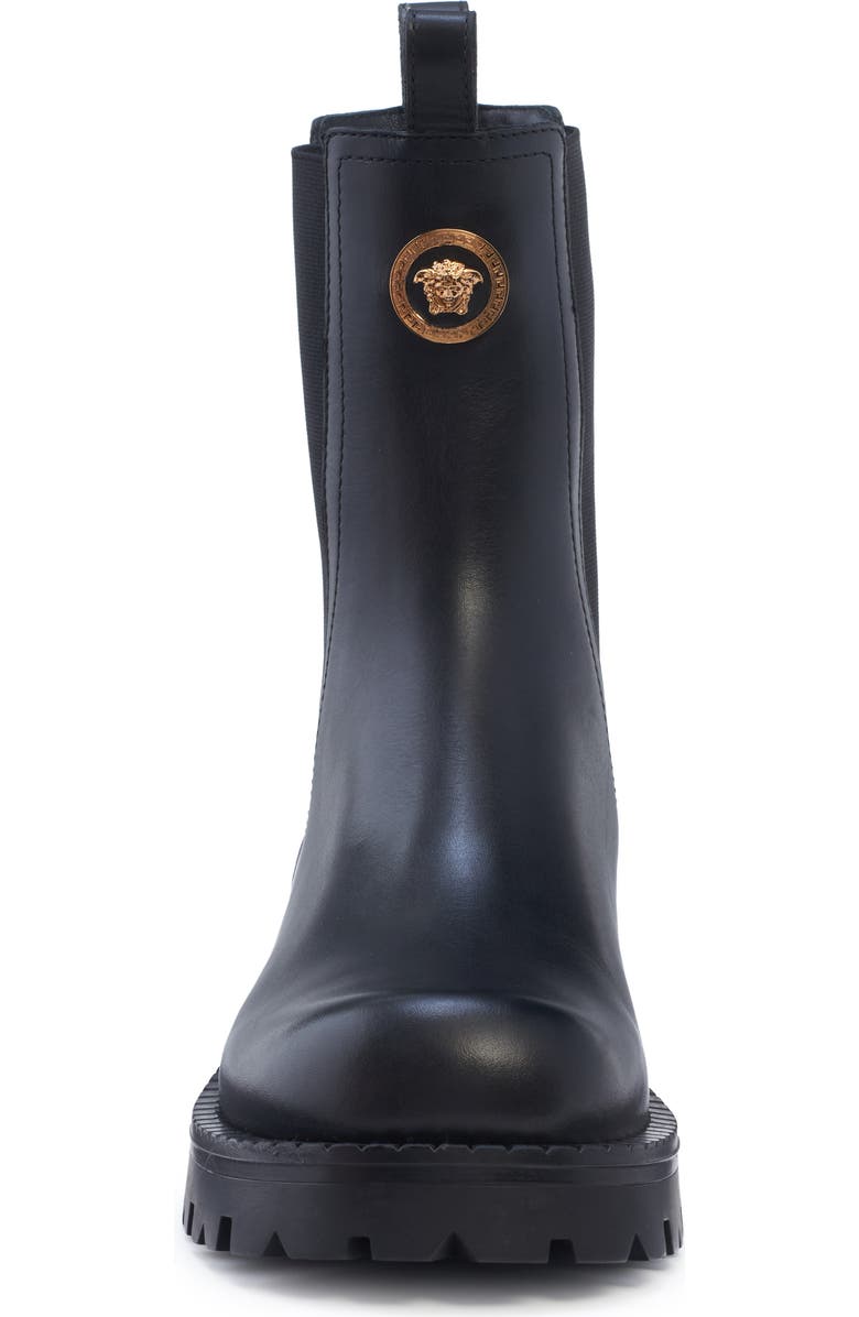 Versace Medusa Medallion Chelsea Boot, Alternate, color,