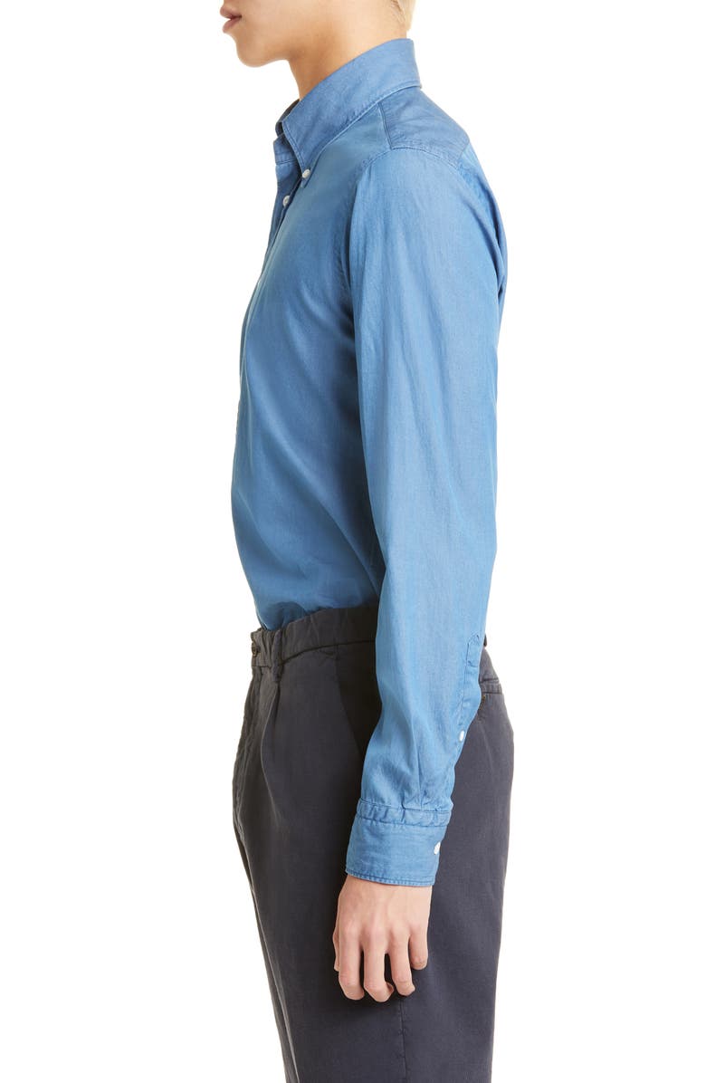 Thom Sweeney Slim Fit Chambray Button-Down Shirt, Alternate, color,