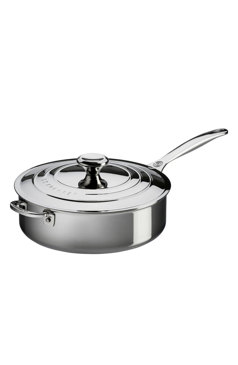 Le Creuset 4.5-Quart Stainless Steel Sauté Pan with Lid, Main, color, Stanless Steel