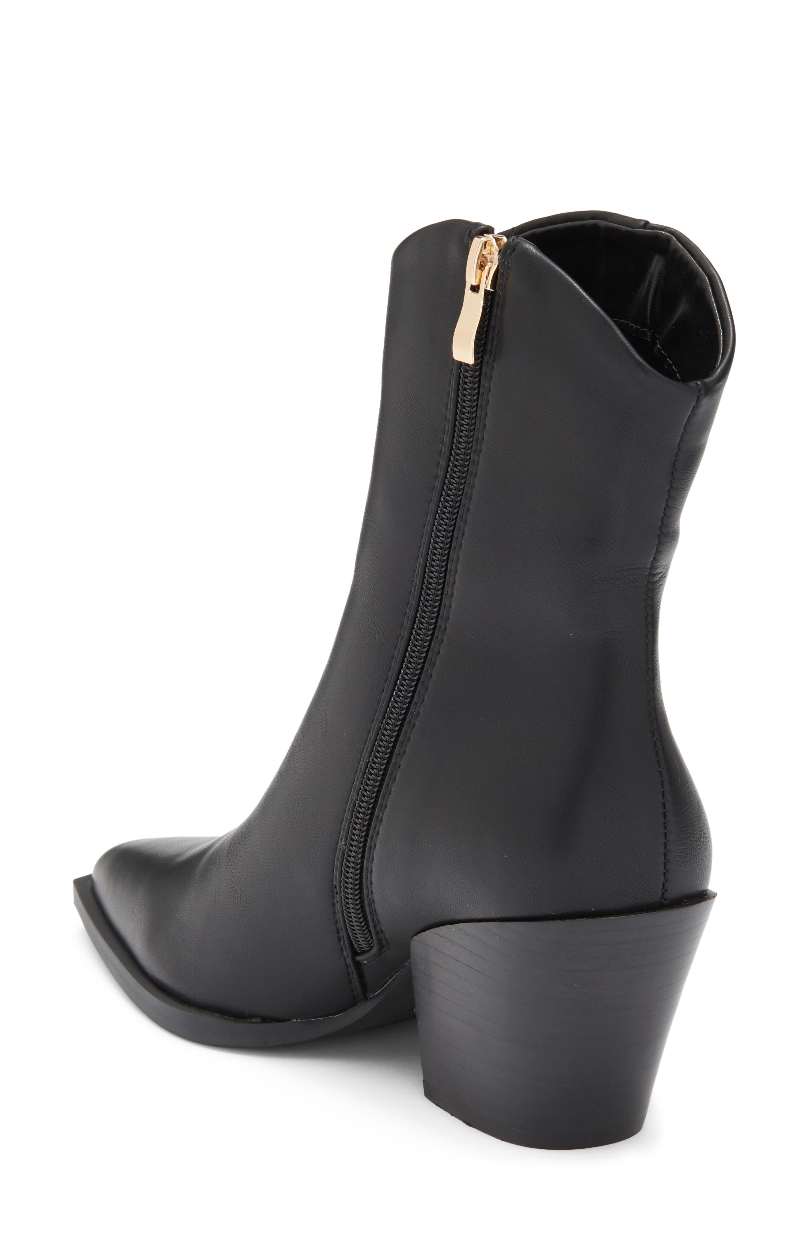 Maysa Western Bootie, Alternate, color, BLACK
