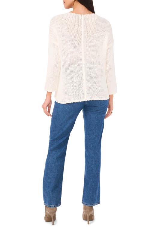 Vince Camuto Boat Neck Sweater In Antique White