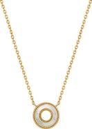 Karma and Luck Cherished Flow White Mother of Pearl Karma Circle Gold Necklace