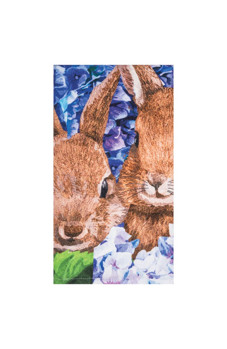 C&F Home Bunnies in Hydrangeas Towel, Main, color, Blue