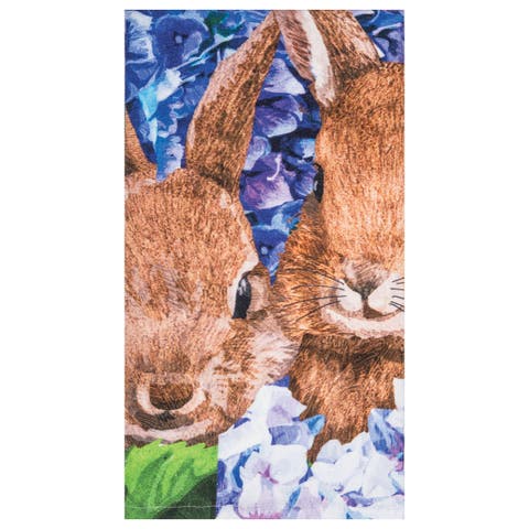 Bunnies in Hydrangeas Towel