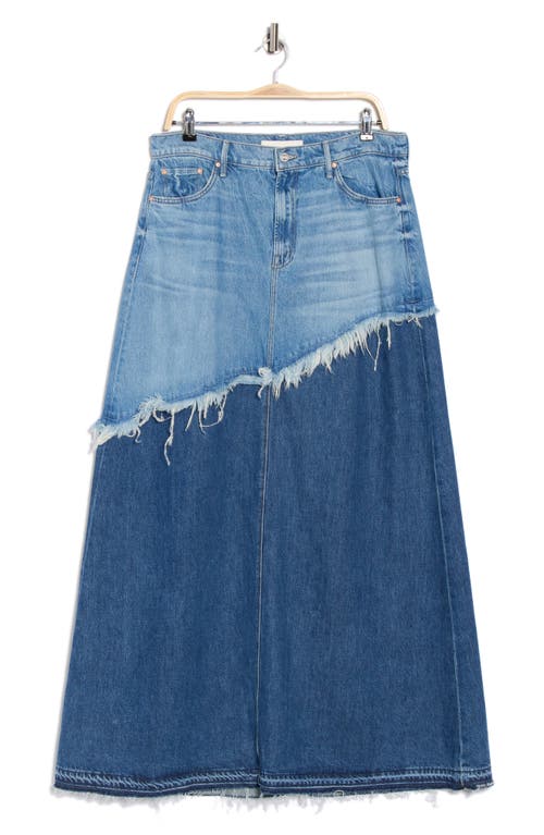 Mother The Dual Ditcher Maxi Double Whammy Skirt In Blue