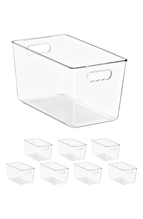 Set of 8 Extra Large Clear Storage Bins