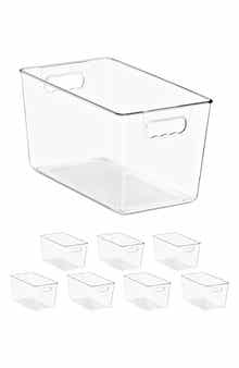 Set of 8 Extra Large Clear Storage Bins