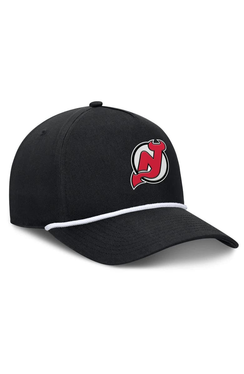 FANATICS Men's Fanatics Black New Jersey Devils Authentic Pro Rink Roper A-Frame Adjustable Hat, Alternate, color, Black