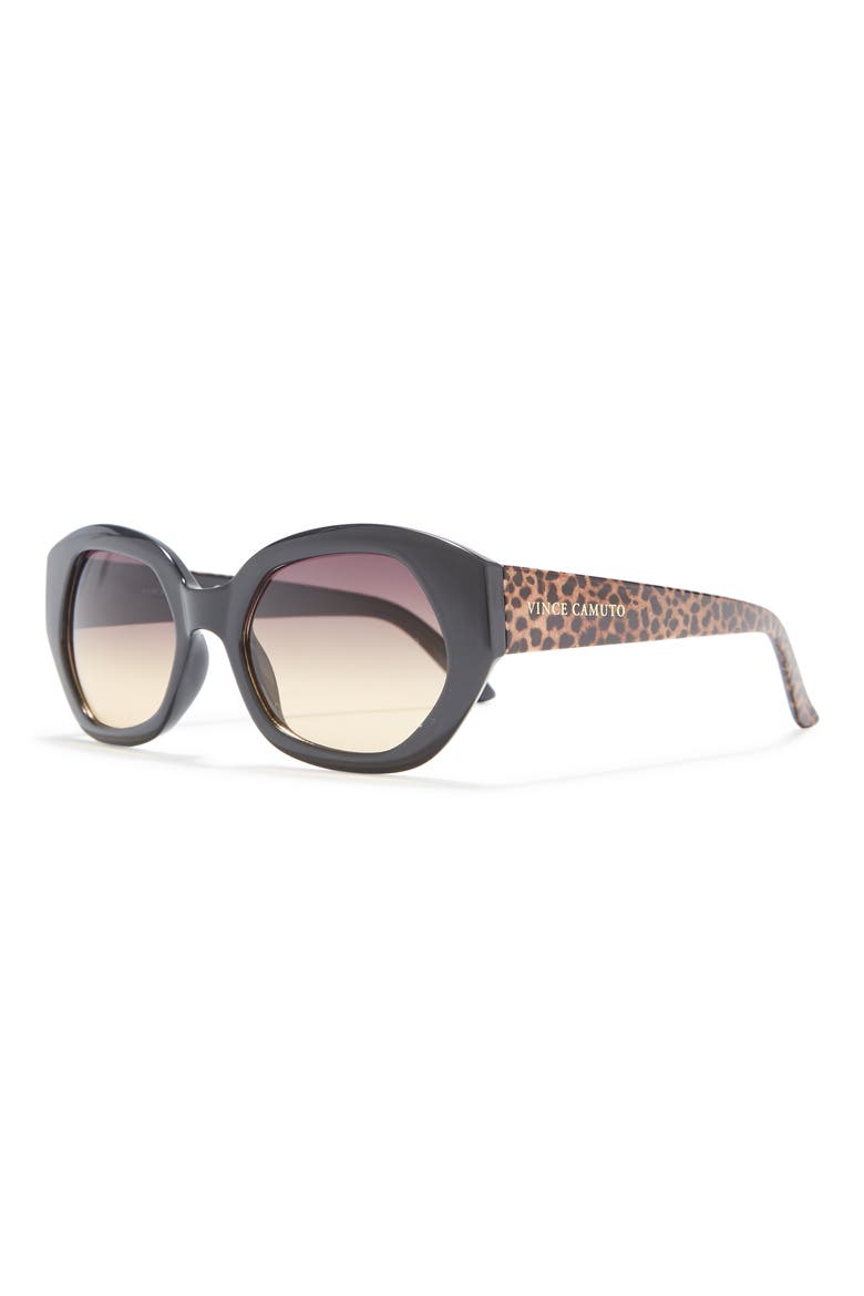 63mm Oval Sunglasses, Alternate, color, BLACK ANIMAL
