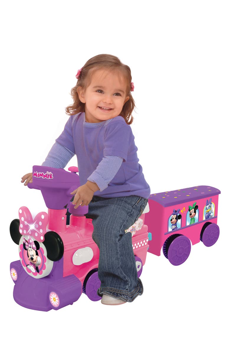 Kiddieland Disney Minnie Mouse Rideon Motorized Train With Track, Alternate, color, Multicolored