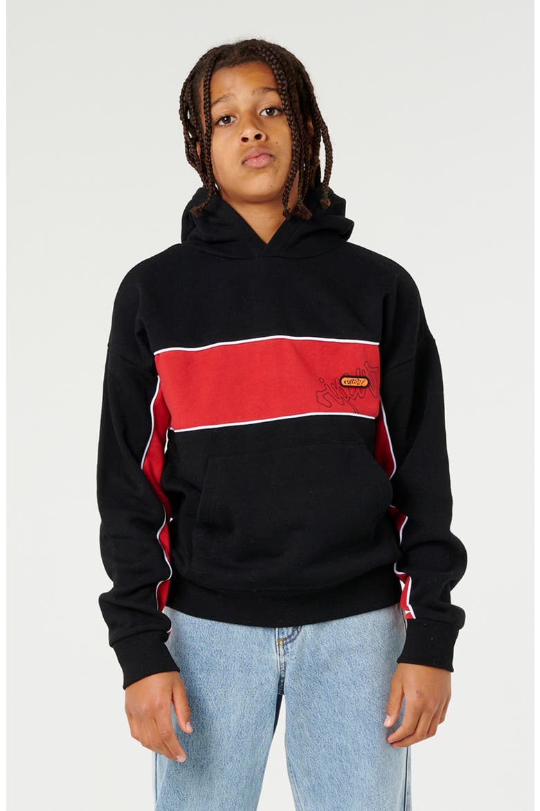 Kids' Panel Beater Fleece Hoodie, Main, color, BLACK