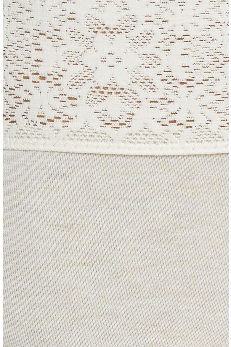 Cool Cotton Lace Briefs, Alternate, color, OATMEAL HEATHER