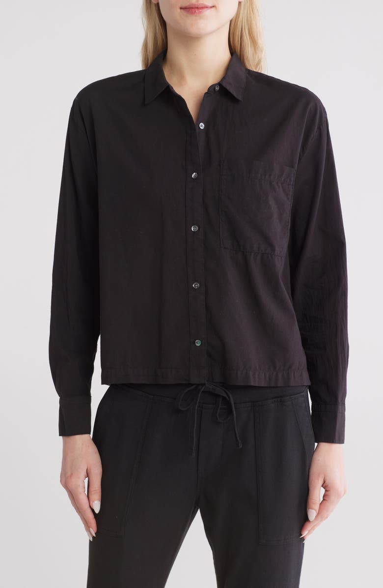 James Perse Light Cotton Button-Up Shirt, Main, color,