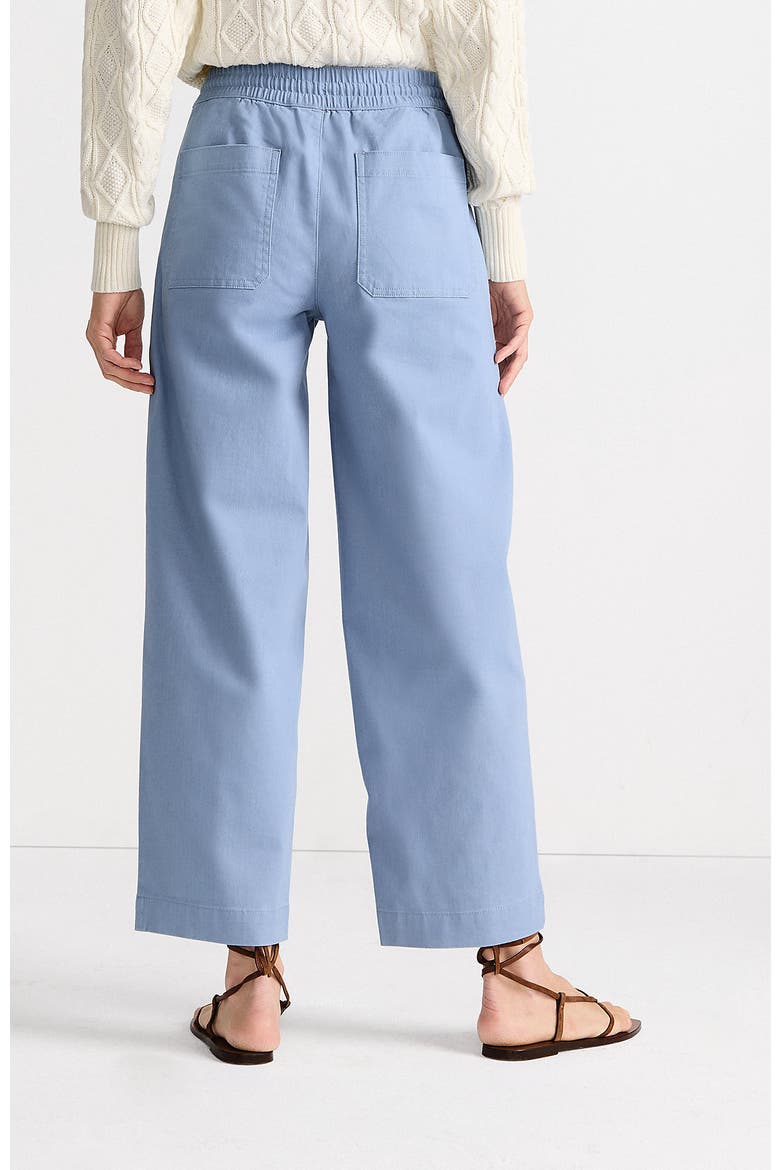 Herringbone Chino High Rise Relaxed Straight Drawstring Ankle Pants, Alternate, color, Pale Slate Blue