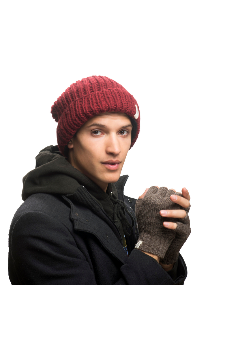 Nirvanna Designs Striped and Solid Fingerless Gloves, Alternate, color, Black