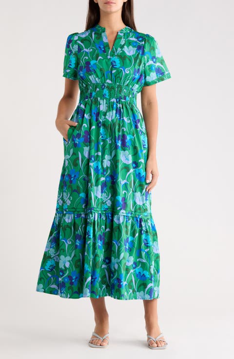 Lara Floral Print A-Line Dress