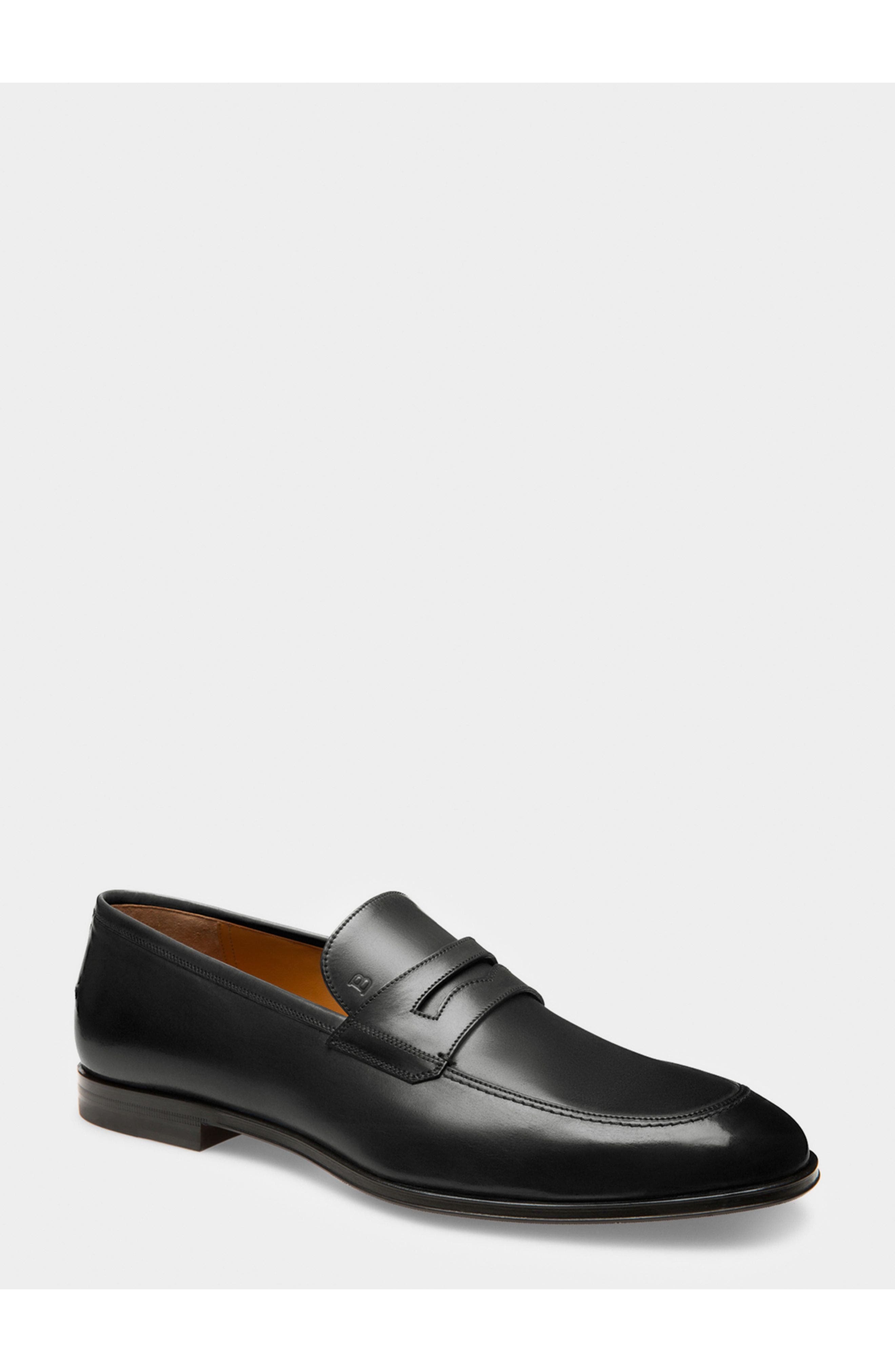 Bally Webb Men's Calf Leather Penny Loafer, Alternate, color, Black