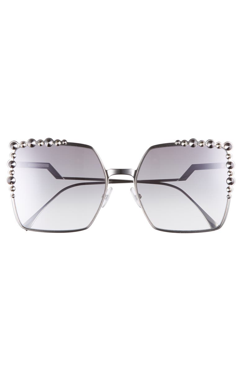 Fendi 60mm Gradient Square Cat Eye Sunglasses, Alternate, color,