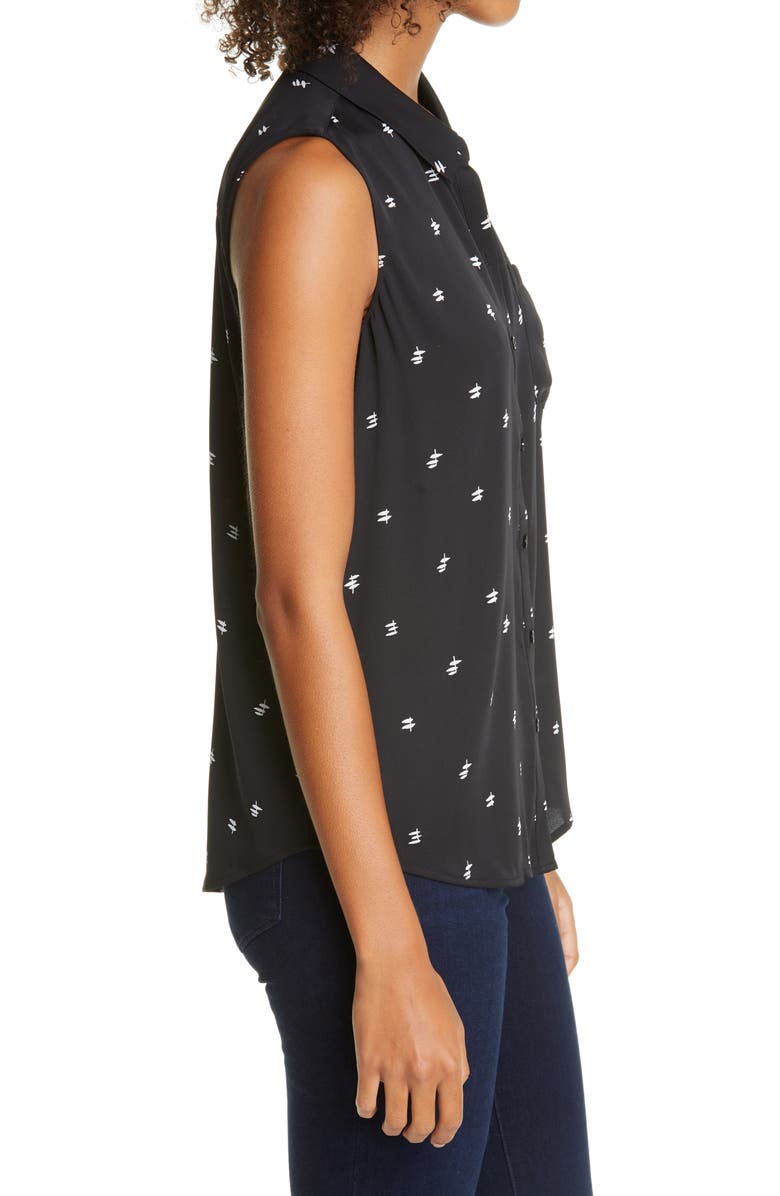 Nordstrom Signature Sleeveless Stretch Silk Shirt, Alternate, color, 