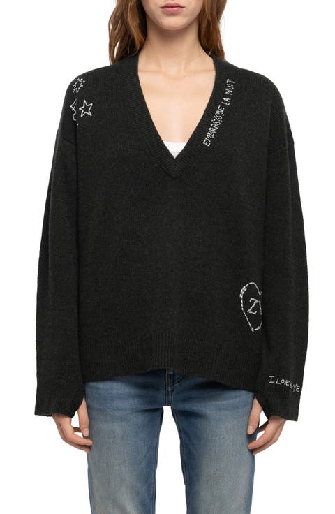 Mikyz Cashmere V-Neck Sweater
