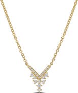Julianna B. Diamond V-Bar Necklace 14k Yellow Gold