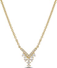 Julianna B. Diamond V-Bar Necklace 14k Yellow Gold