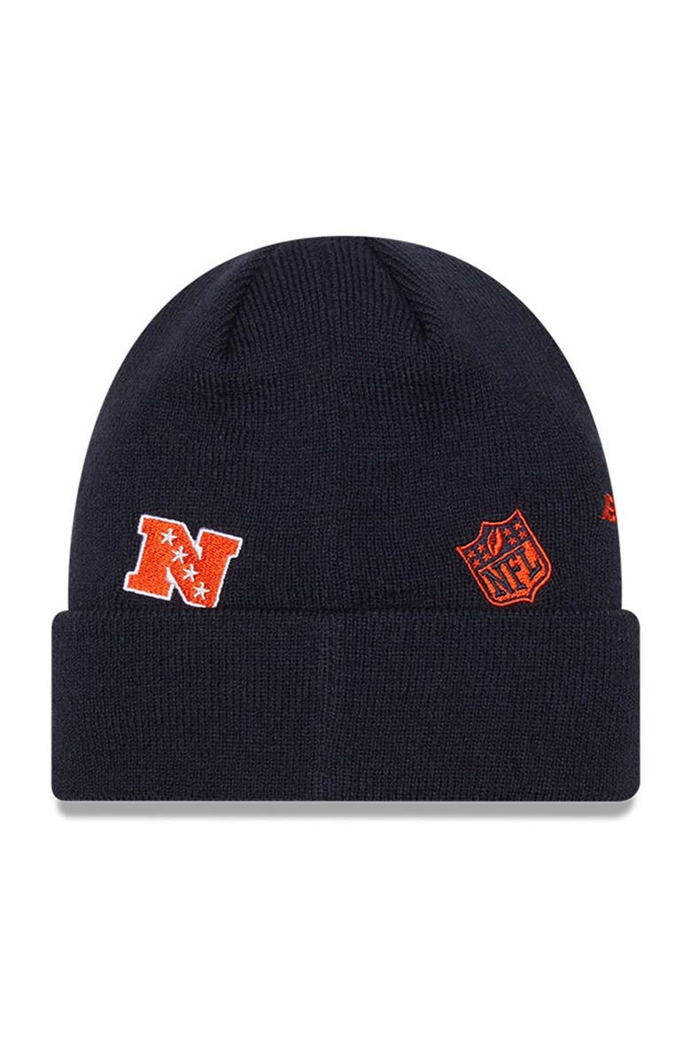 New Era Youth New Era  Navy Chicago Bears Identity Cuffed Knit Hat, Alternate, color, 