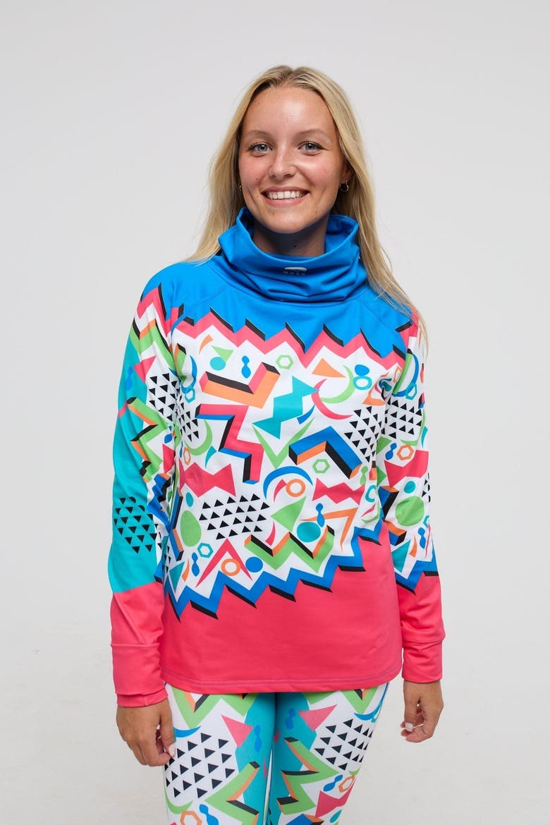 High Neck Baselayer Top - Nuts Cracker Women's, Main, color, multi-colour