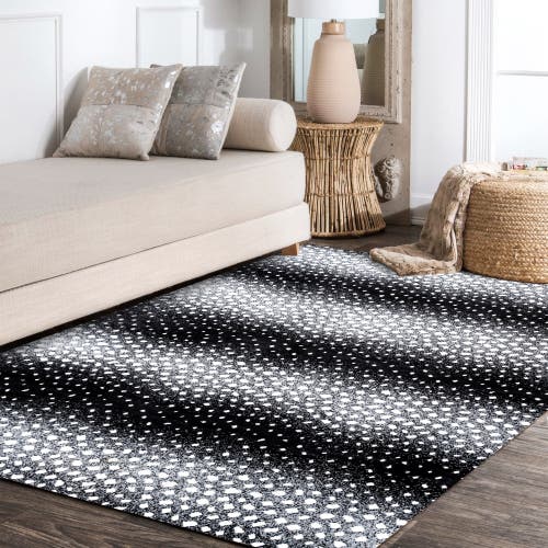 Jonathan Y Antelope Modern Animal Area Rug In Black/cream