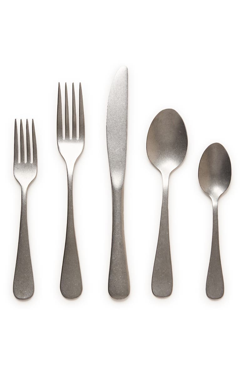 Woodstock 5-Piece Flatware Place Setting, Main, color, SILVER