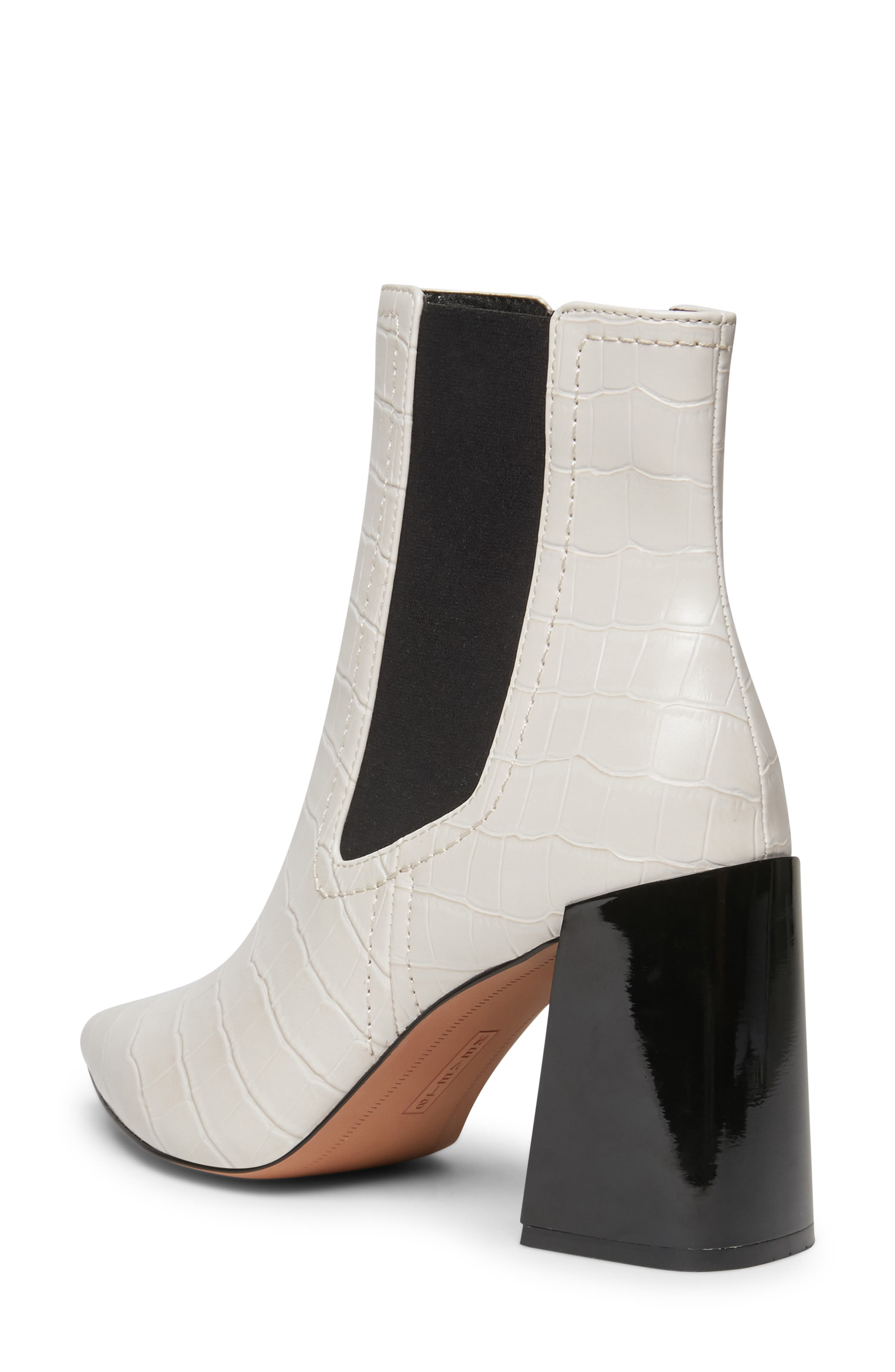 Steven New York Nico Chelsea Boot, Alternate, color, Bone Faux Patent