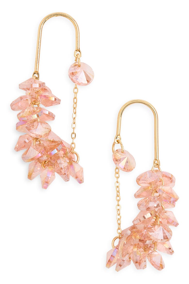 Chandelier Disc Drop Earrings, Main, color, GOLD/ BLUSH