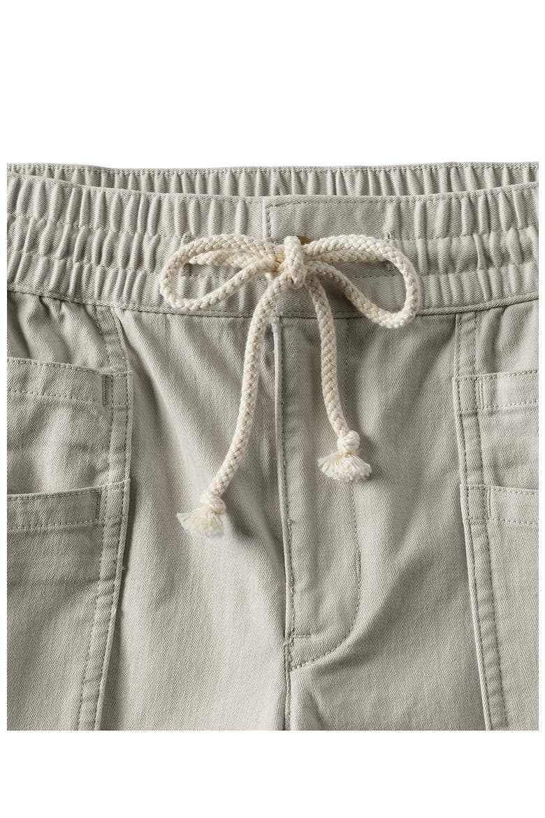 Herringbone Chino High Rise Relaxed Straight Drawstring Ankle Pants, Alternate, color, Light Stone
