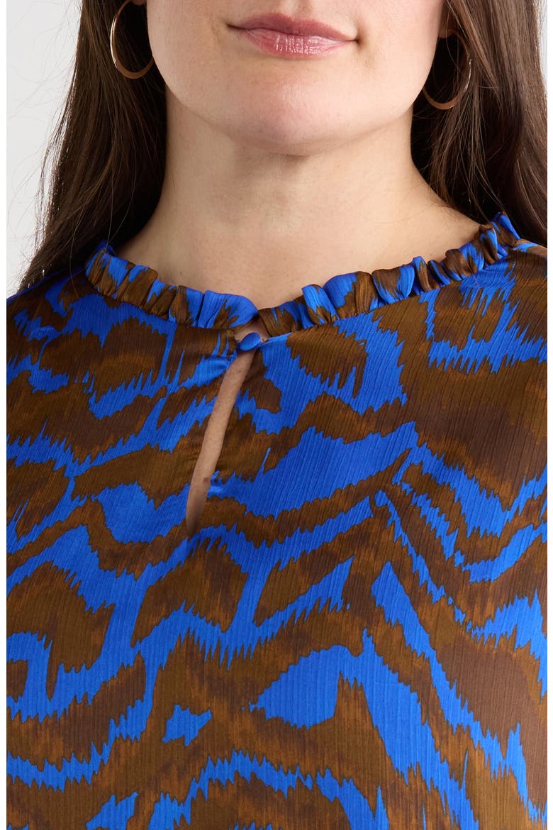 Krista Minda Keyhole Top, Alternate, color, BROWN-MULTI