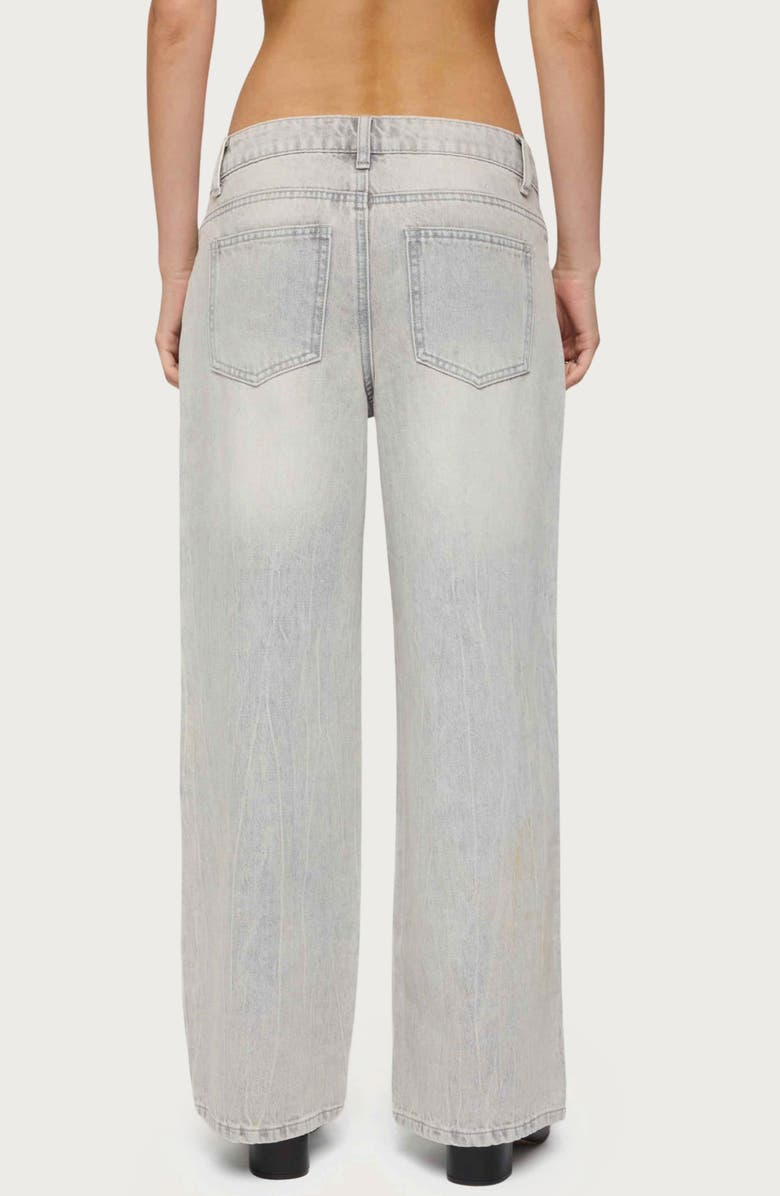 EDIKTED Magda Low Rise Wide Leg Jeans, Alternate, color, Gray-Washed