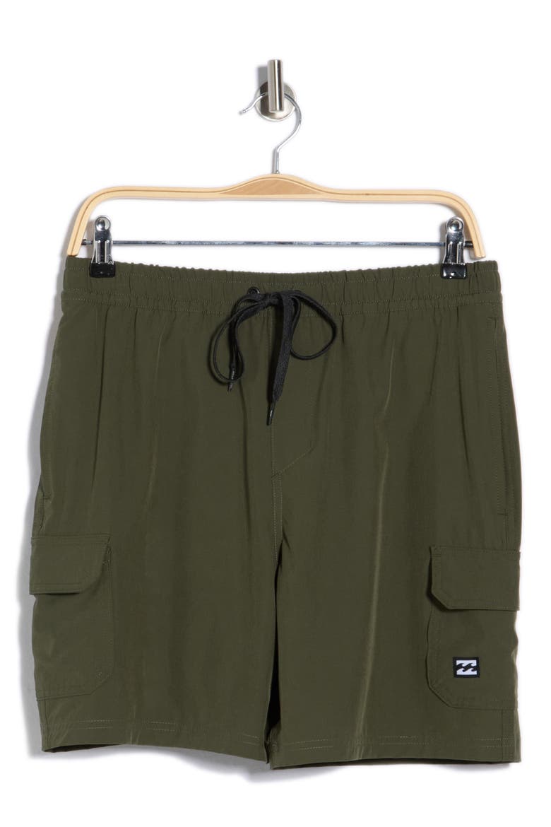 Cargo Volley Swim Shorts, Alternate, color, DEEP DEPTHS