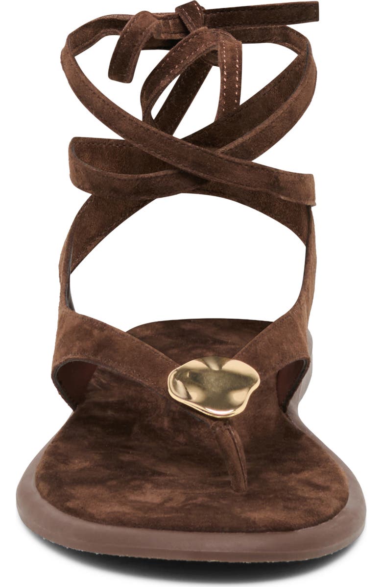 Dolce Vita Judy Ankle Wrap Sandal, Alternate, color, Dark Brown Suede