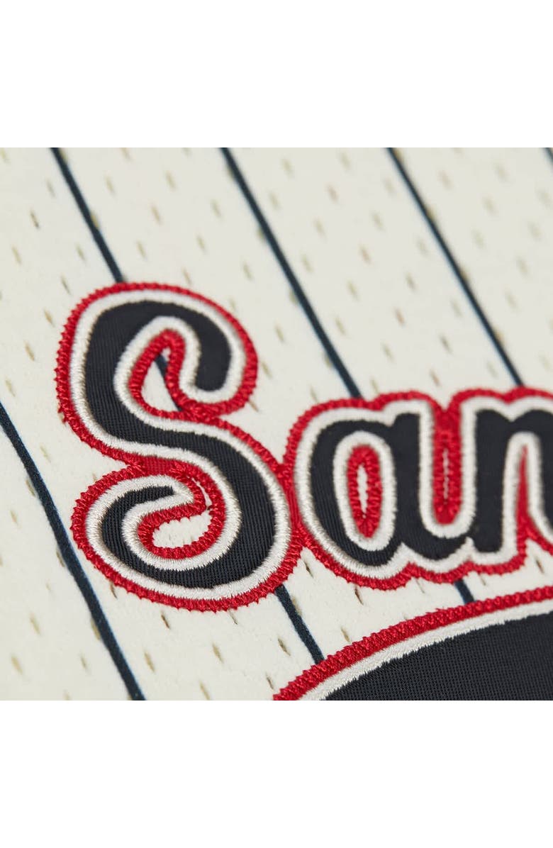 Mitchell & Ness Men's Mitchell & Ness Jerry Rice Cream San Francisco 49ers Name & Number Mesh Button-Up Baseball Jersey, Alternate, color, Cream