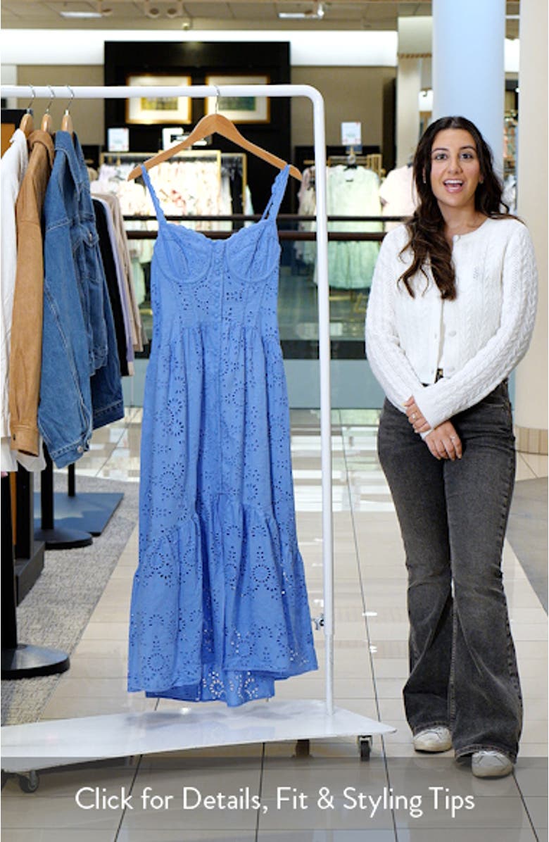 Yamila Cotton Eyelet High-Low Dress, sales video thumbnail