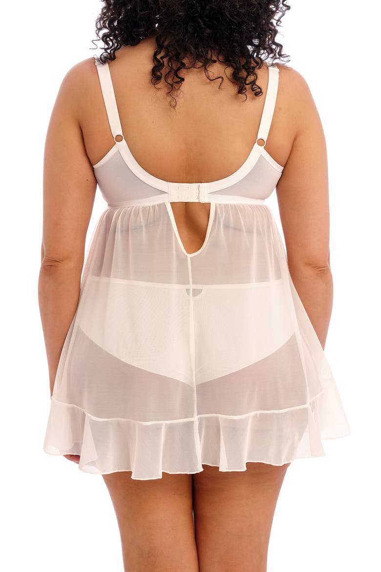 Priya Full Figure Underwire Babydoll, Alternate, color, VANILLA
