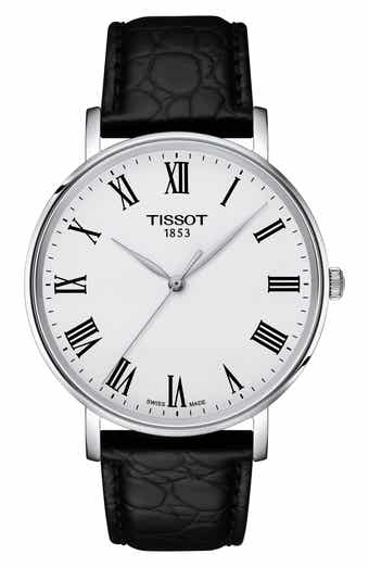 Tissot Everytime Leather Strap Watch, 40mm