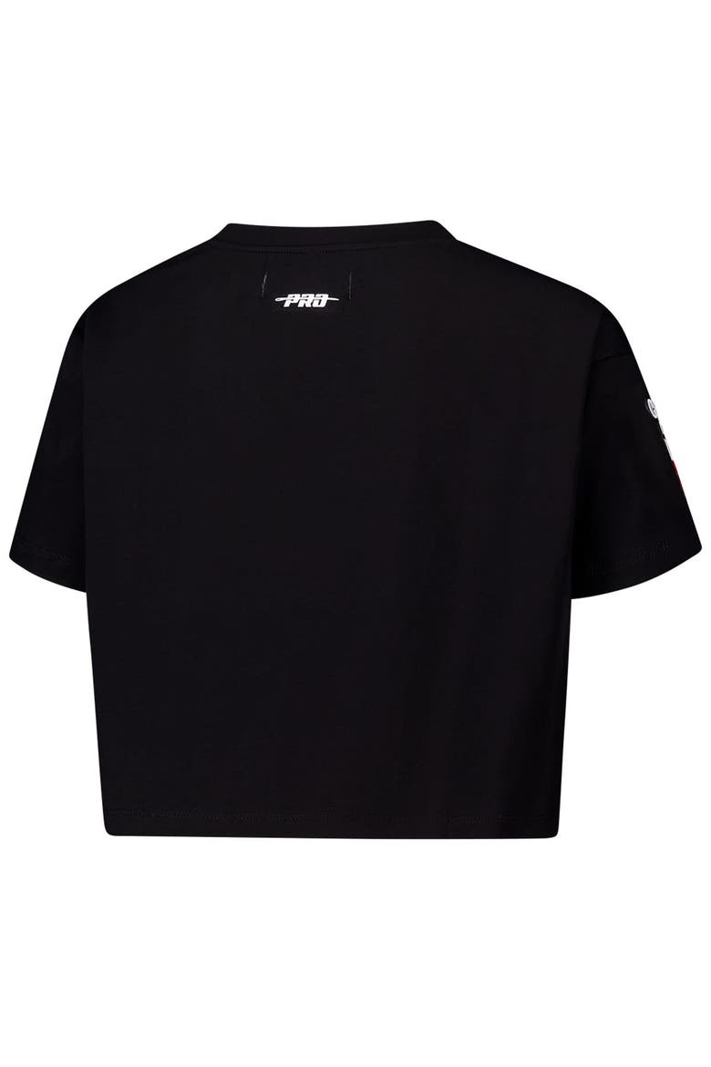 Women's Pro Standard Black Chicago Bulls Jewels Boxy Cropped T-Shirt, Alternate, color, Black