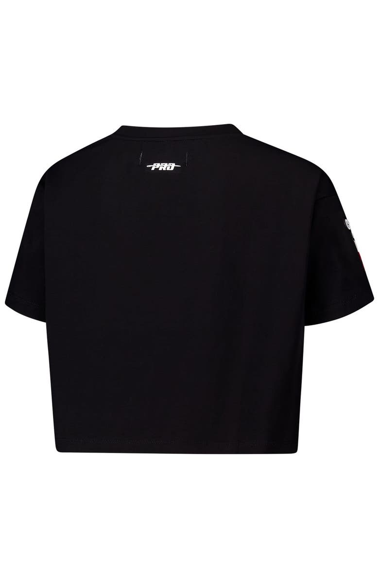 PRO STANDARD Women's Pro Standard Black Chicago Bulls Jewels Boxy Cropped T-Shirt, Alternate, color, Black