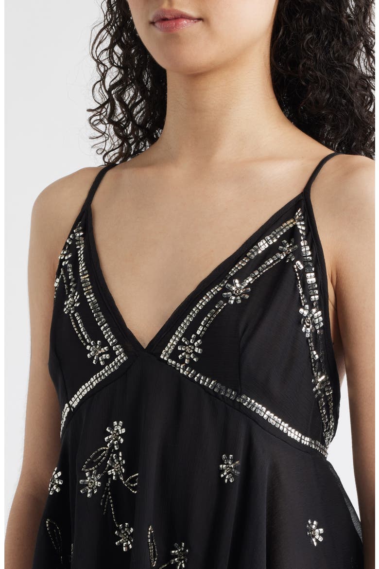 Robbie Floral Embellished Top, Alternate, color, BLACK