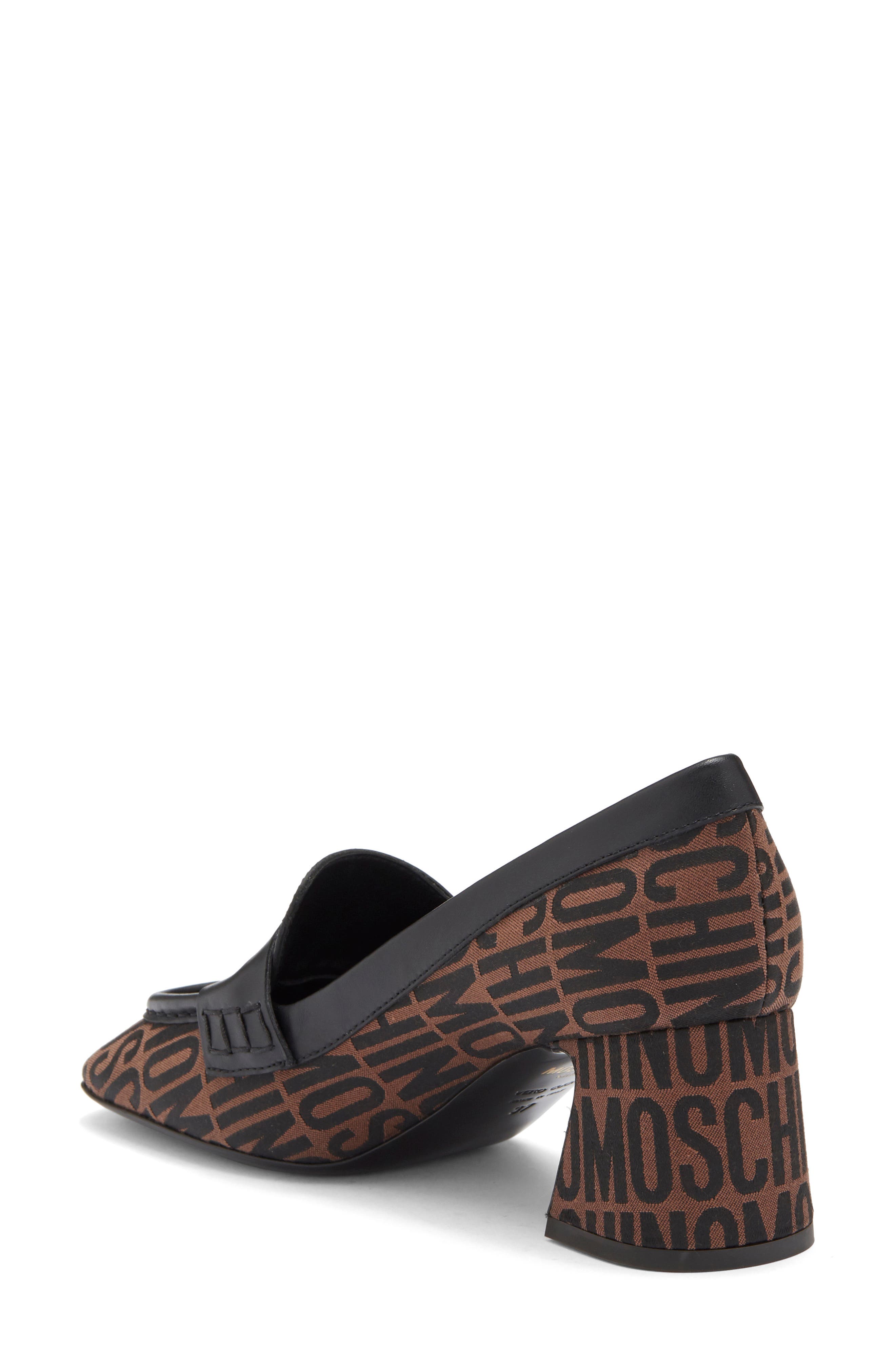 Moschino Logo Jacquard Loafer Pump, Alternate, color, 