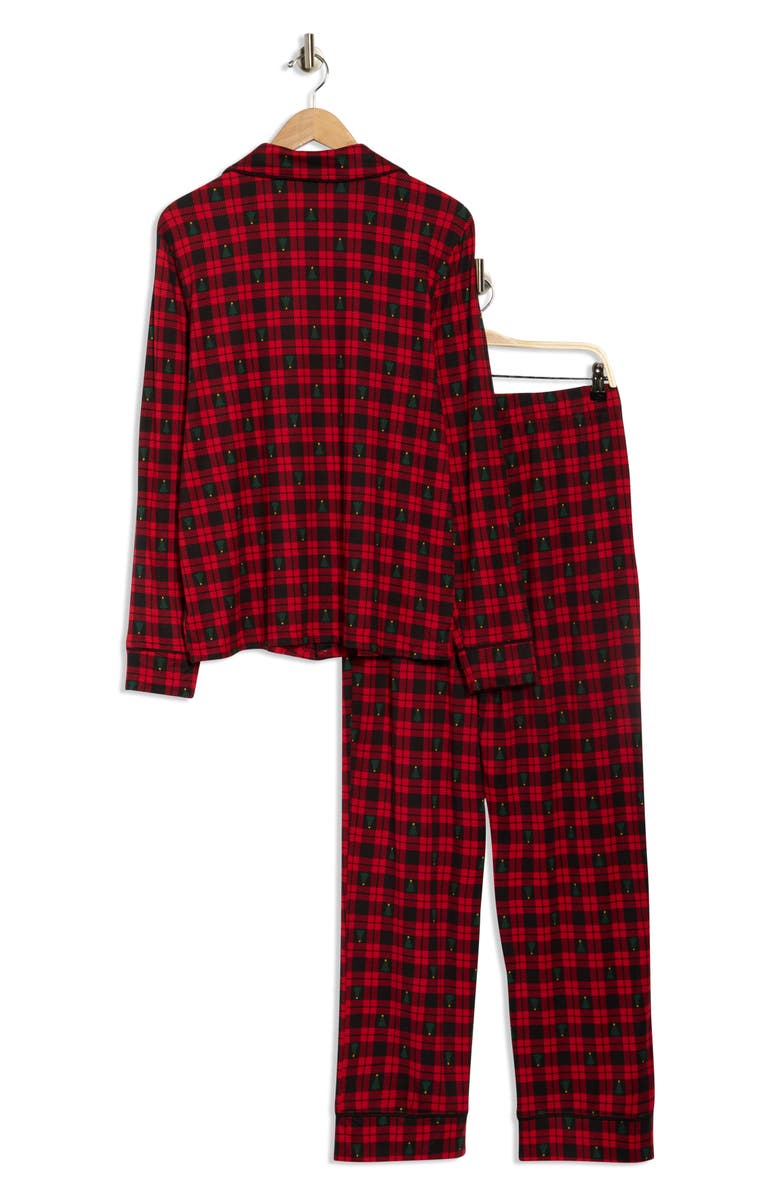 JACLYN Dad Matching Family Notch Collar Pajamas, Alternate, color, Xmas Tree