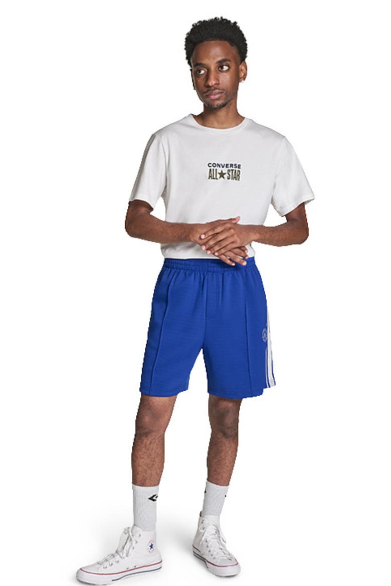 Racing Stripe Shorts, Alternate, color, CONVERSE BLUE