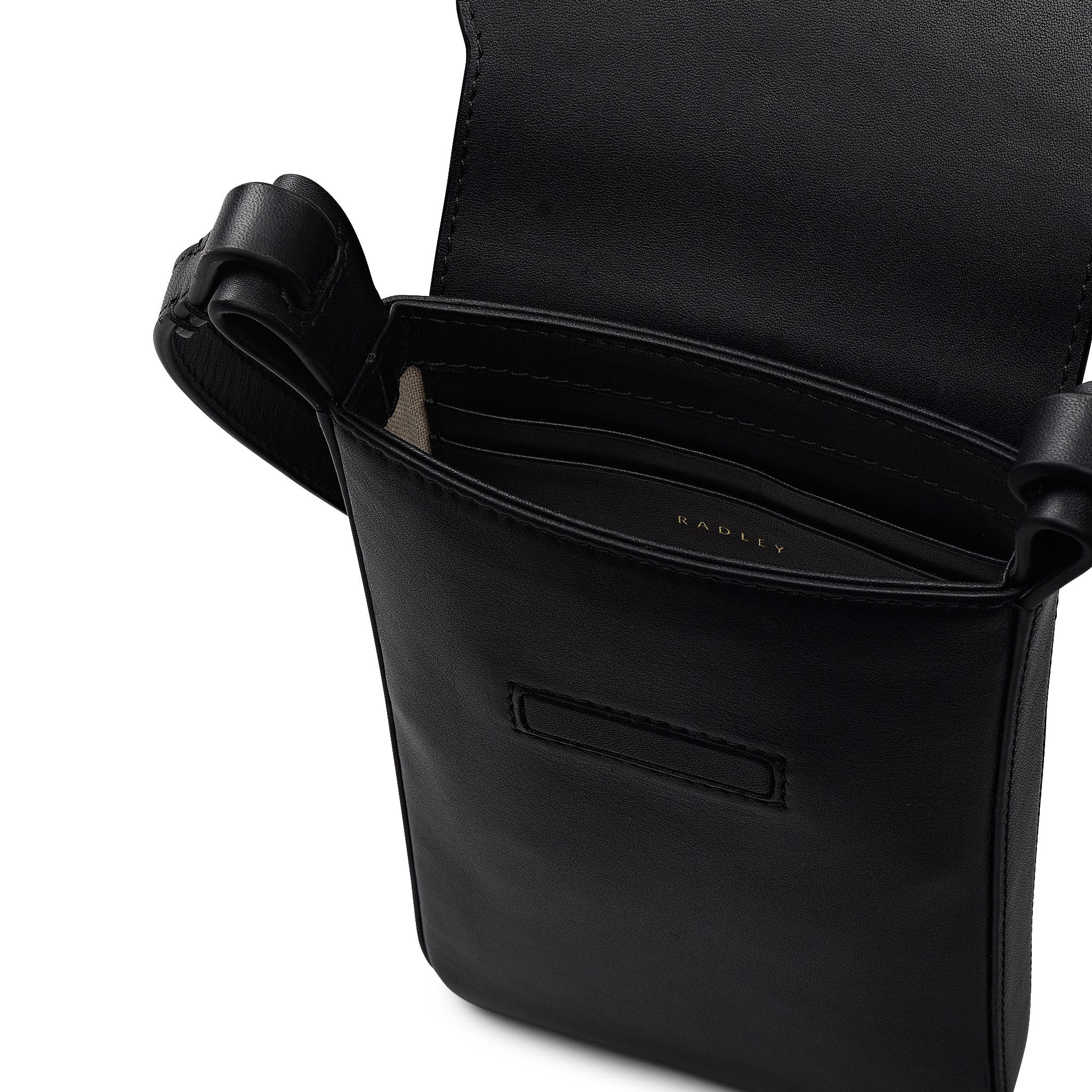 Radley Westwell Lane Medium Phone Crossbody, Alternate, color, Black