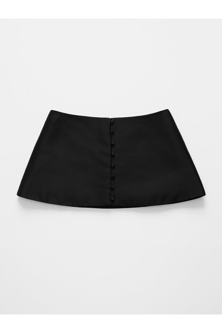 Silk-wool Mini Skirt, Alternate, color, Black
